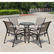 Hot sale aluminum frame chair teslin outdoor dining sets garden furniture